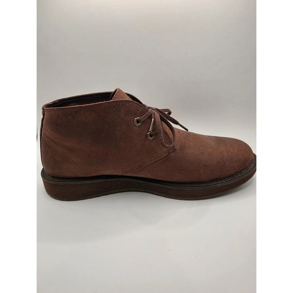 LL Bean Mens Stonington Chukka Boots Brown Leather Mid Top Shoes 511441 Sz 10.5